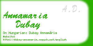 annamaria dubay business card